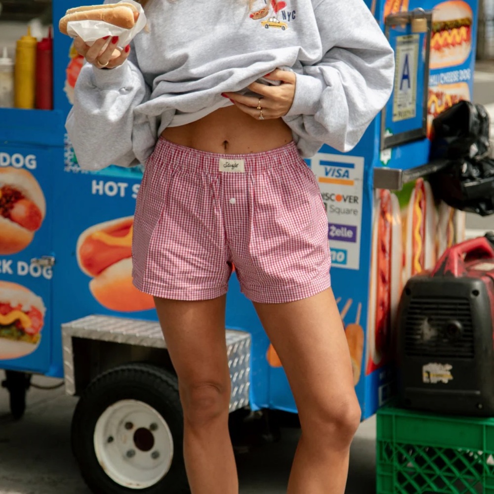 Gingham Red Women's Shorts